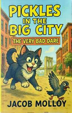 Cover of Pickles in the Big City: The Very Bad Dare&nbsp;   Pickles in the Big City: The Very Bad Dare is a 143-page middle-grade adventure novel by Jacob Molloy.
